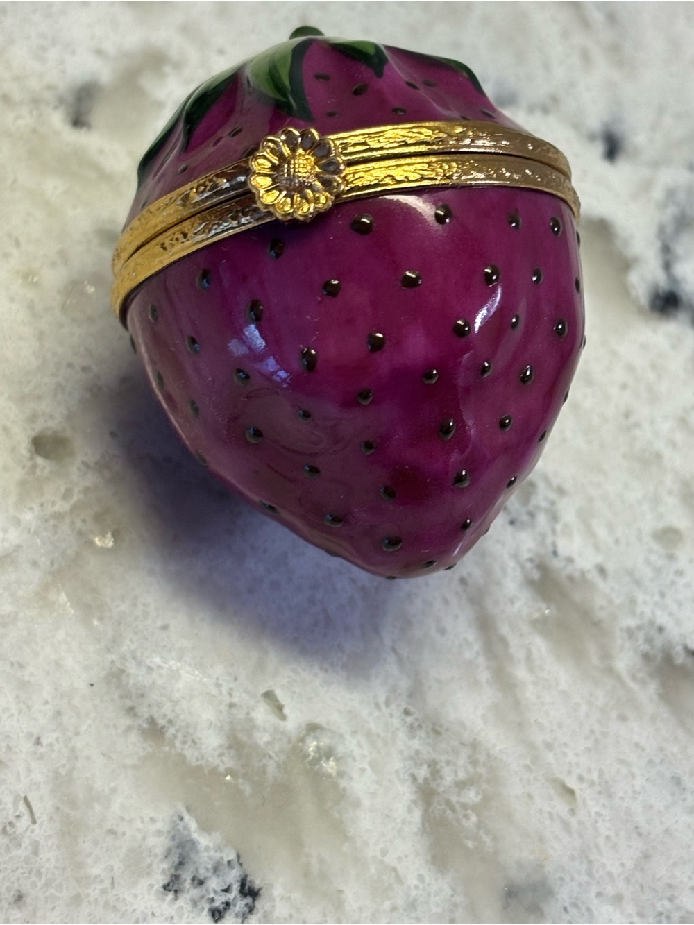 Limoges Strawberry Trinket Box